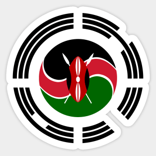 Kenyan Korean Multinational Patriot Flag Series Sticker